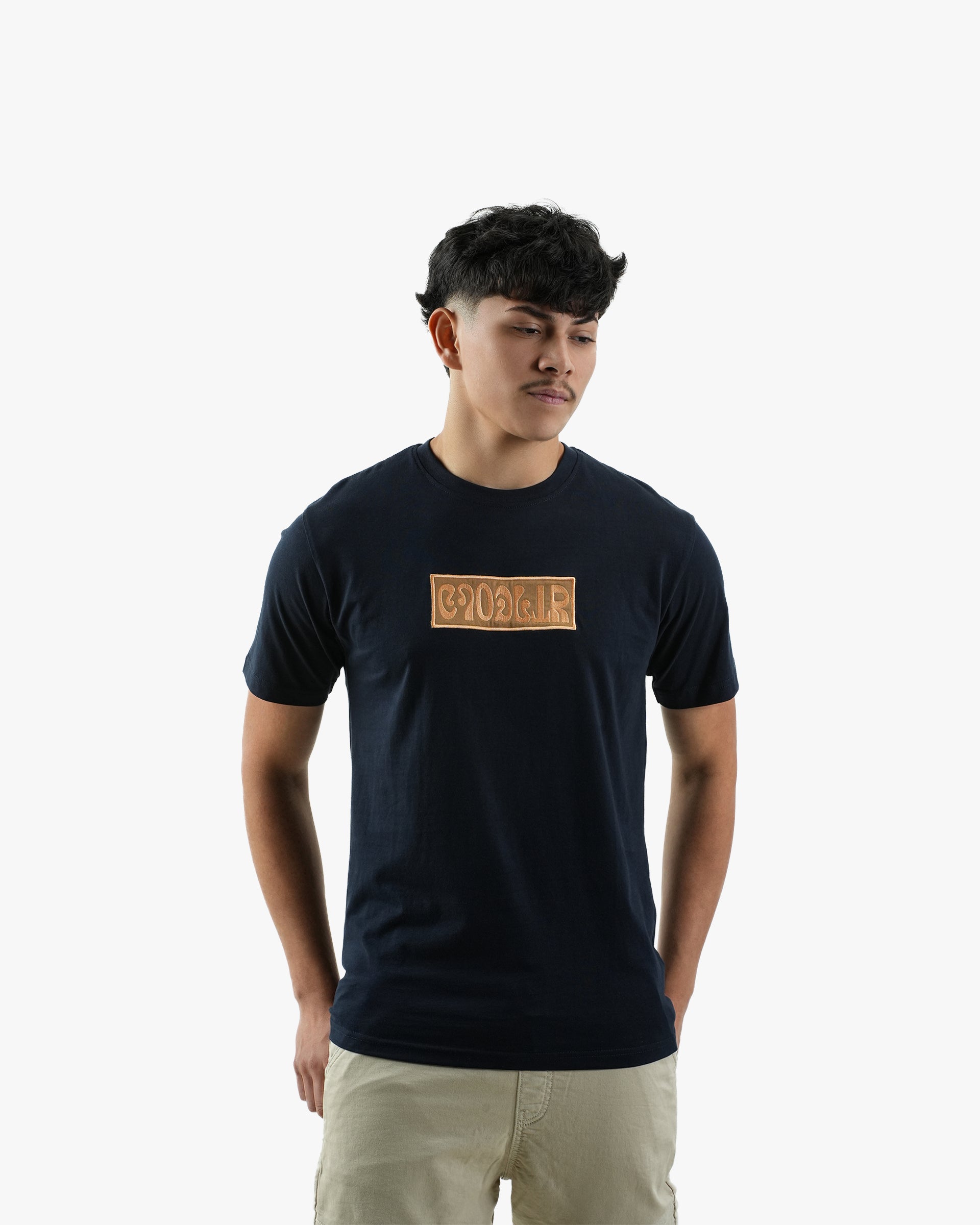 Navy Embroidered T-Shirt