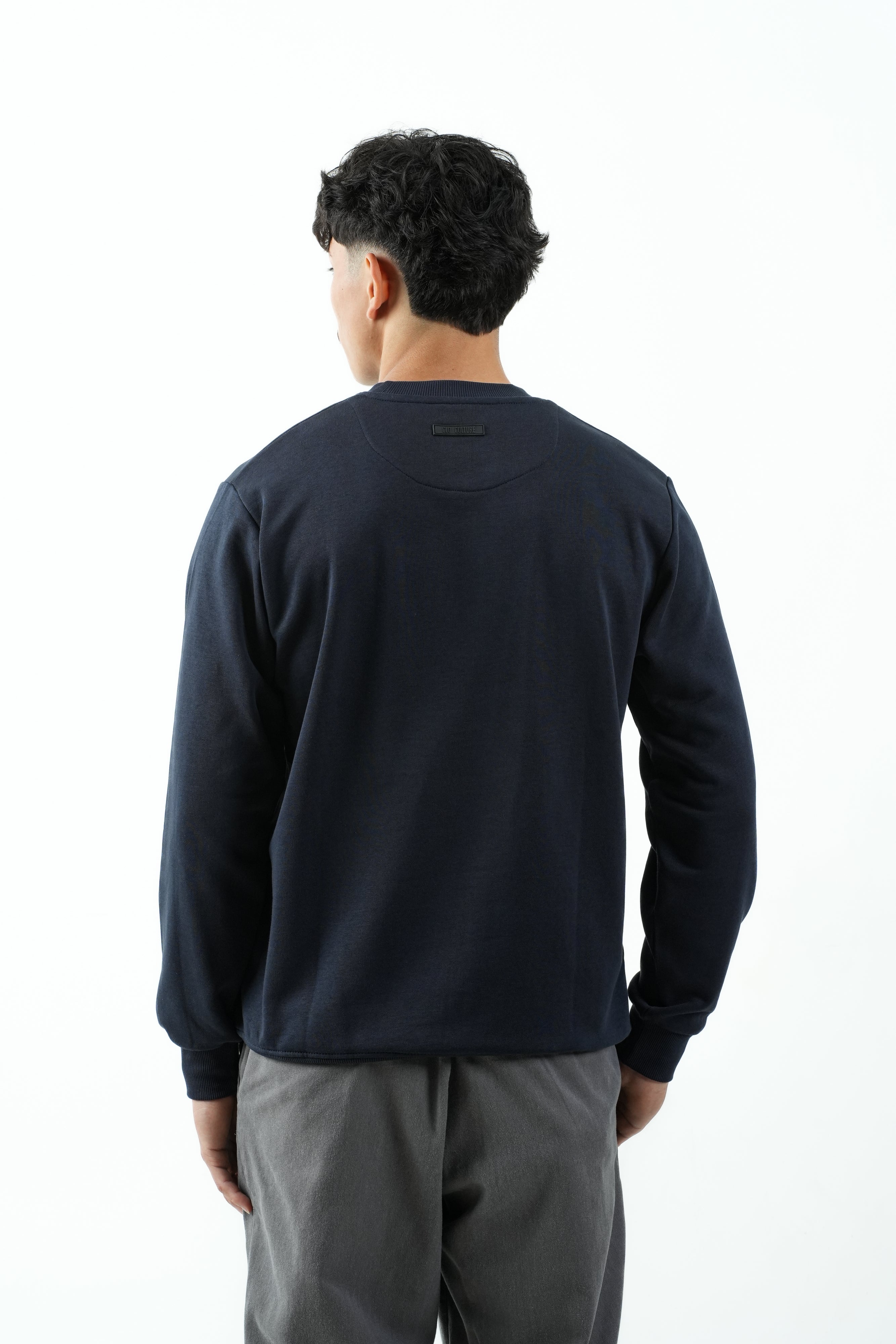 Navy Crew-Neck Sweatshirt