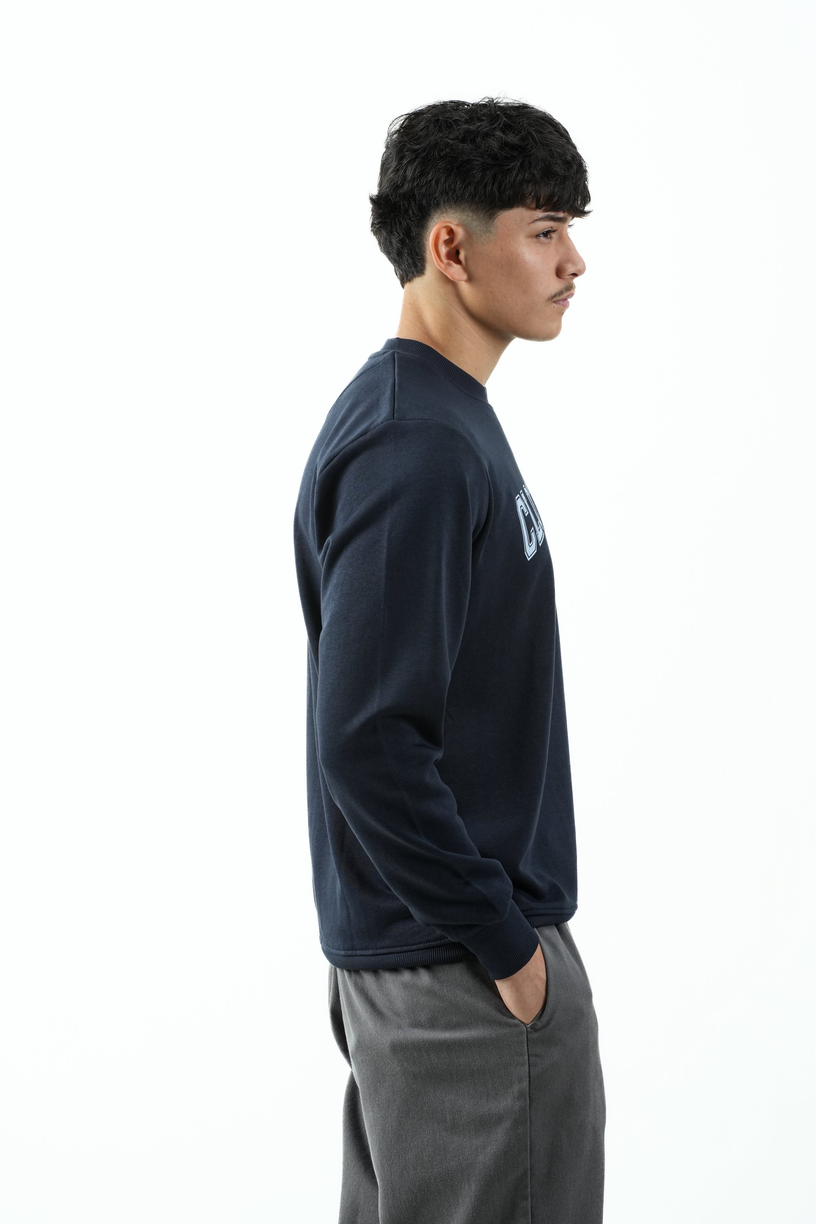 Navy Crew-Neck Sweatshirt