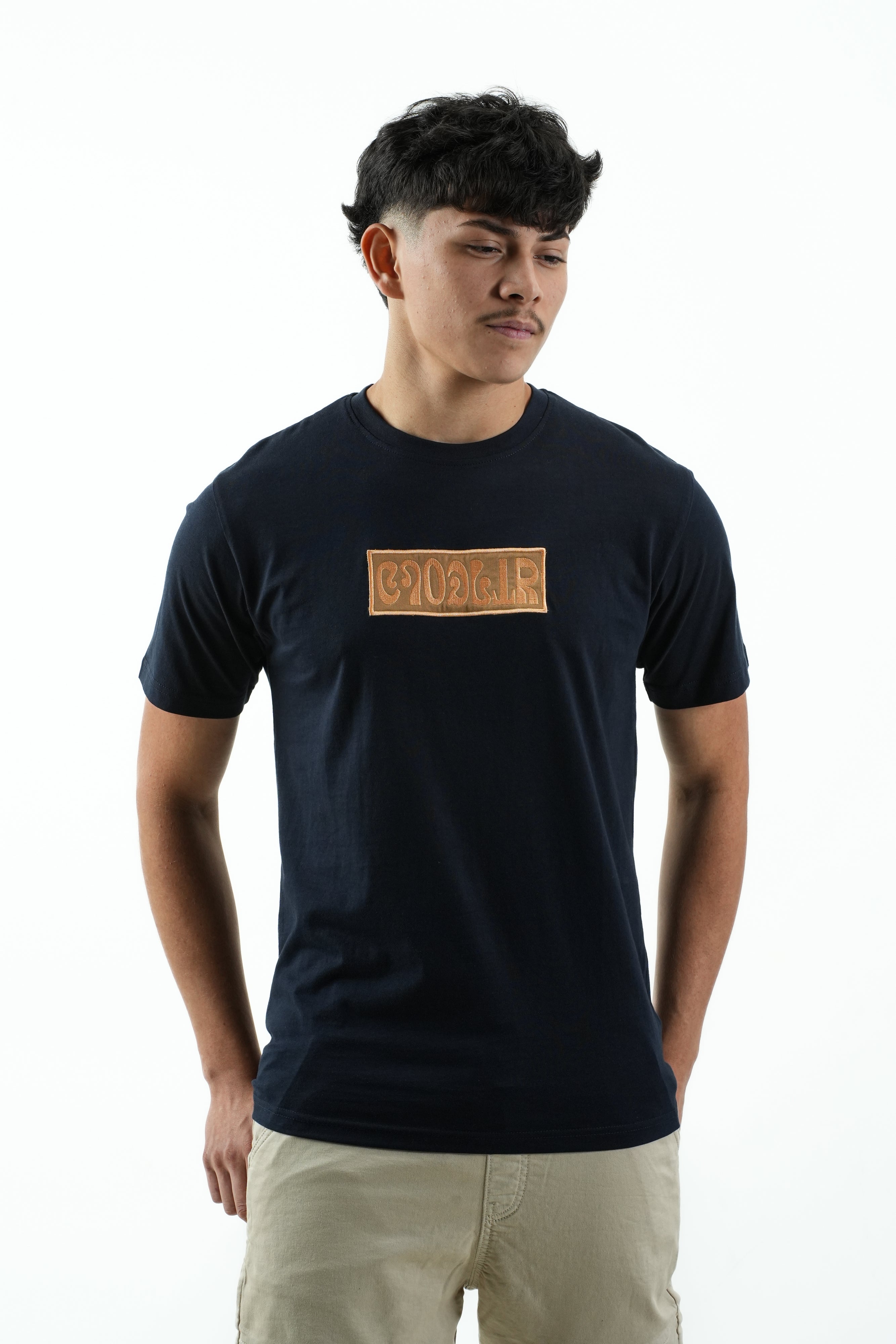 Navy Embroidered T-Shirt