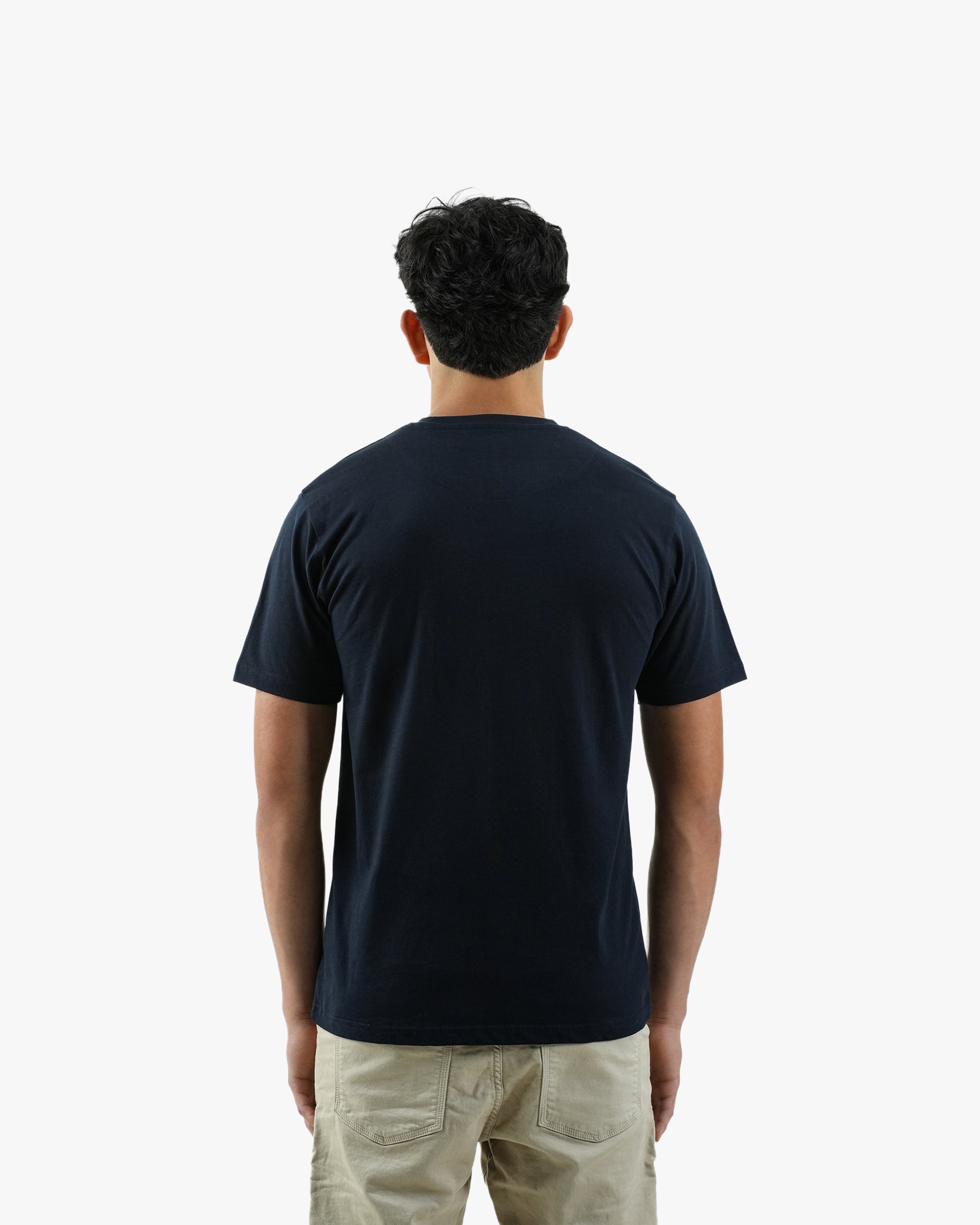 Navy Embroidered T-Shirt