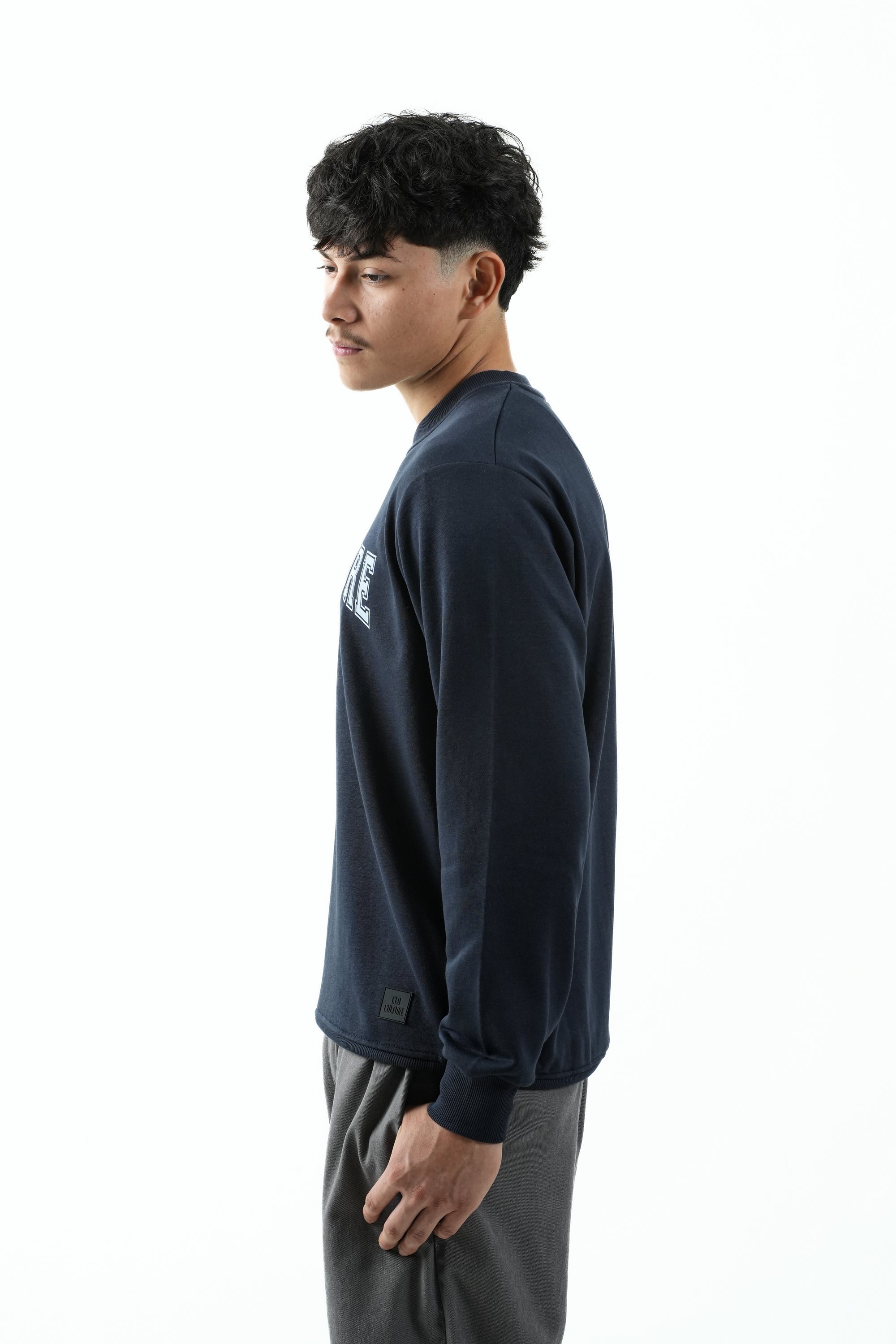 Navy Crew-Neck Sweatshirt