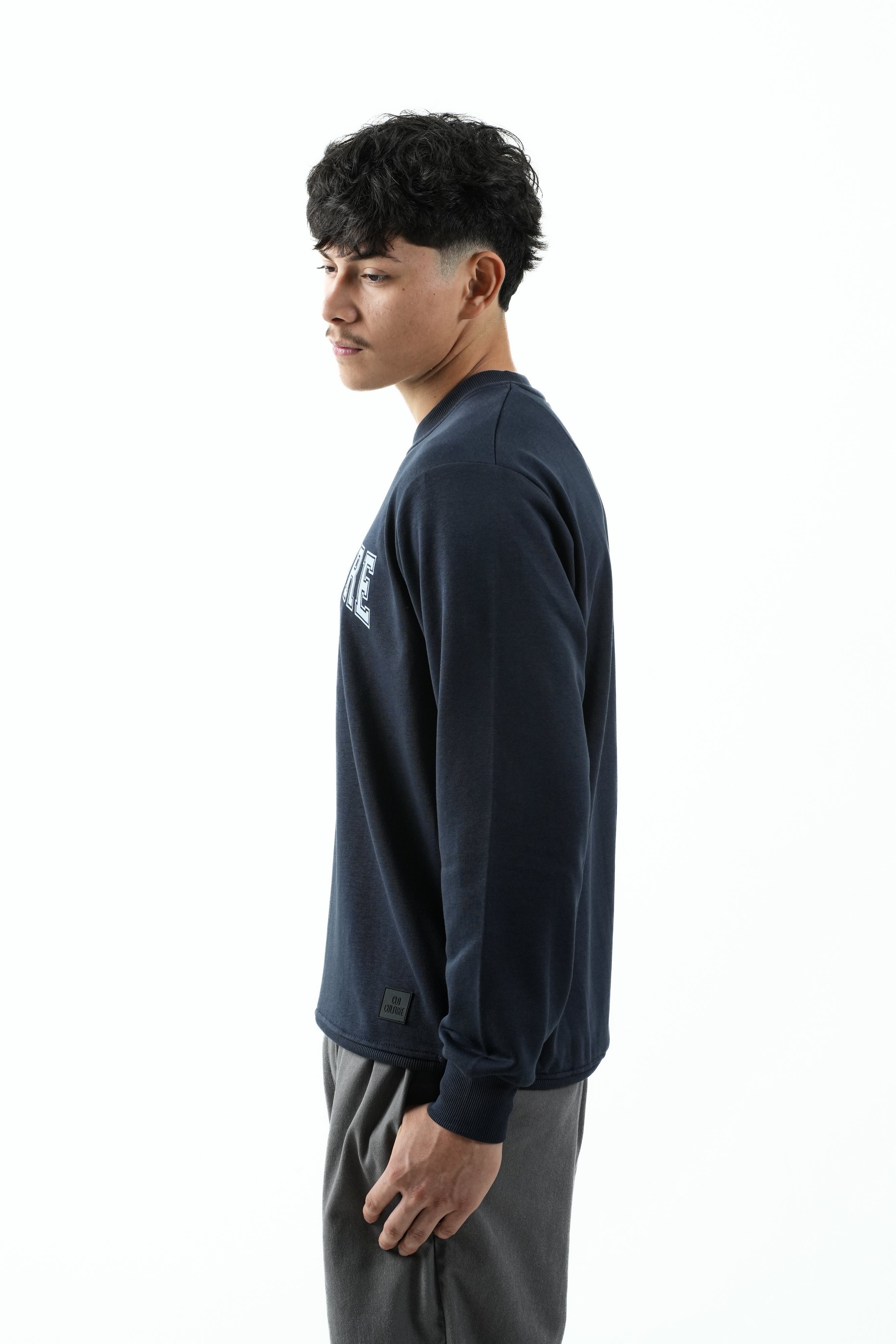 Navy Crew-Neck Sweatshirt