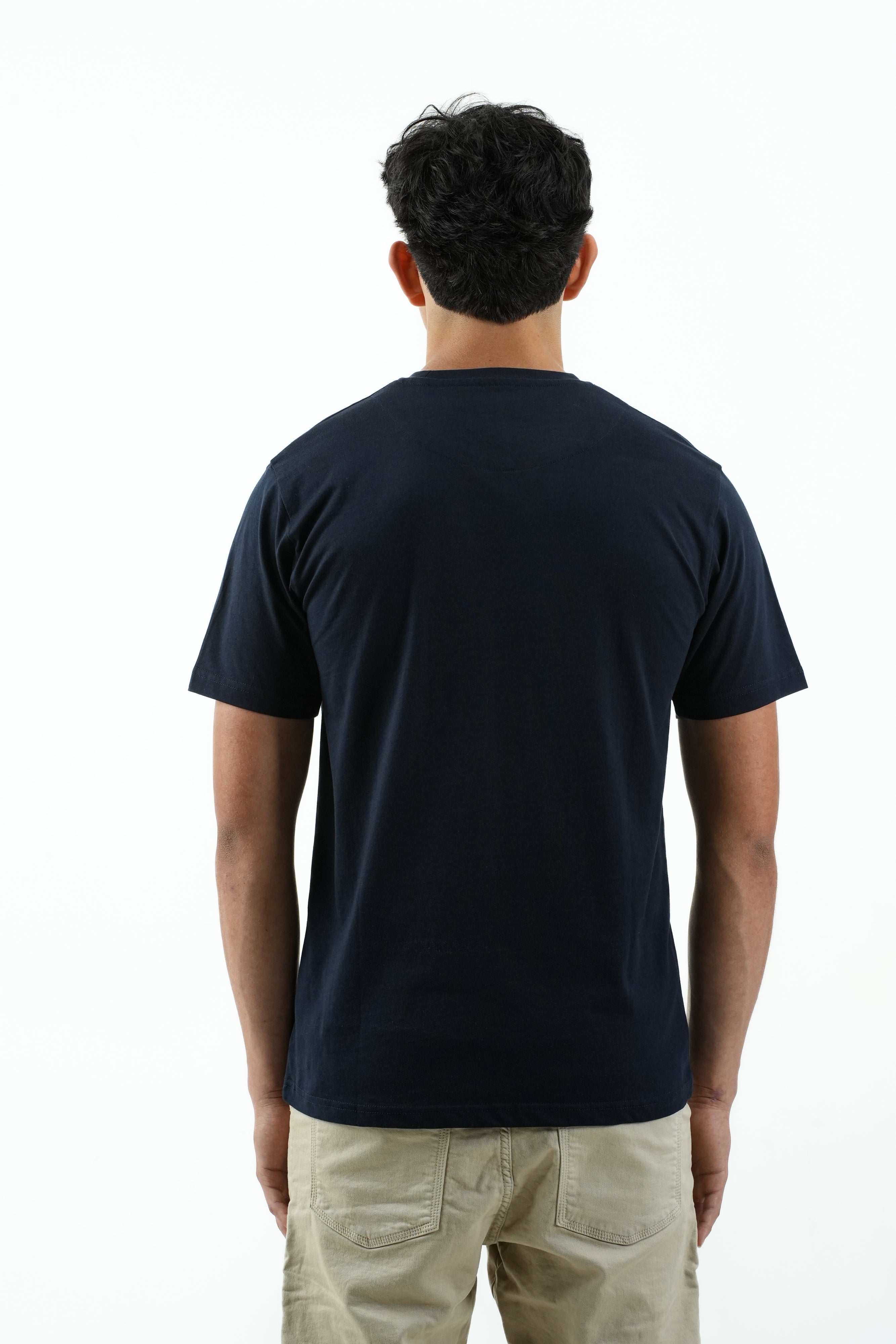 Navy Embroidered T-Shirt